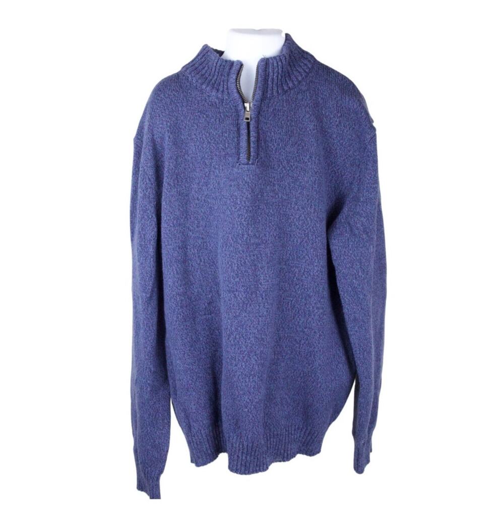 Rumi + Ryder Boys Quarter Zip Sweater Blue Size L 12 14